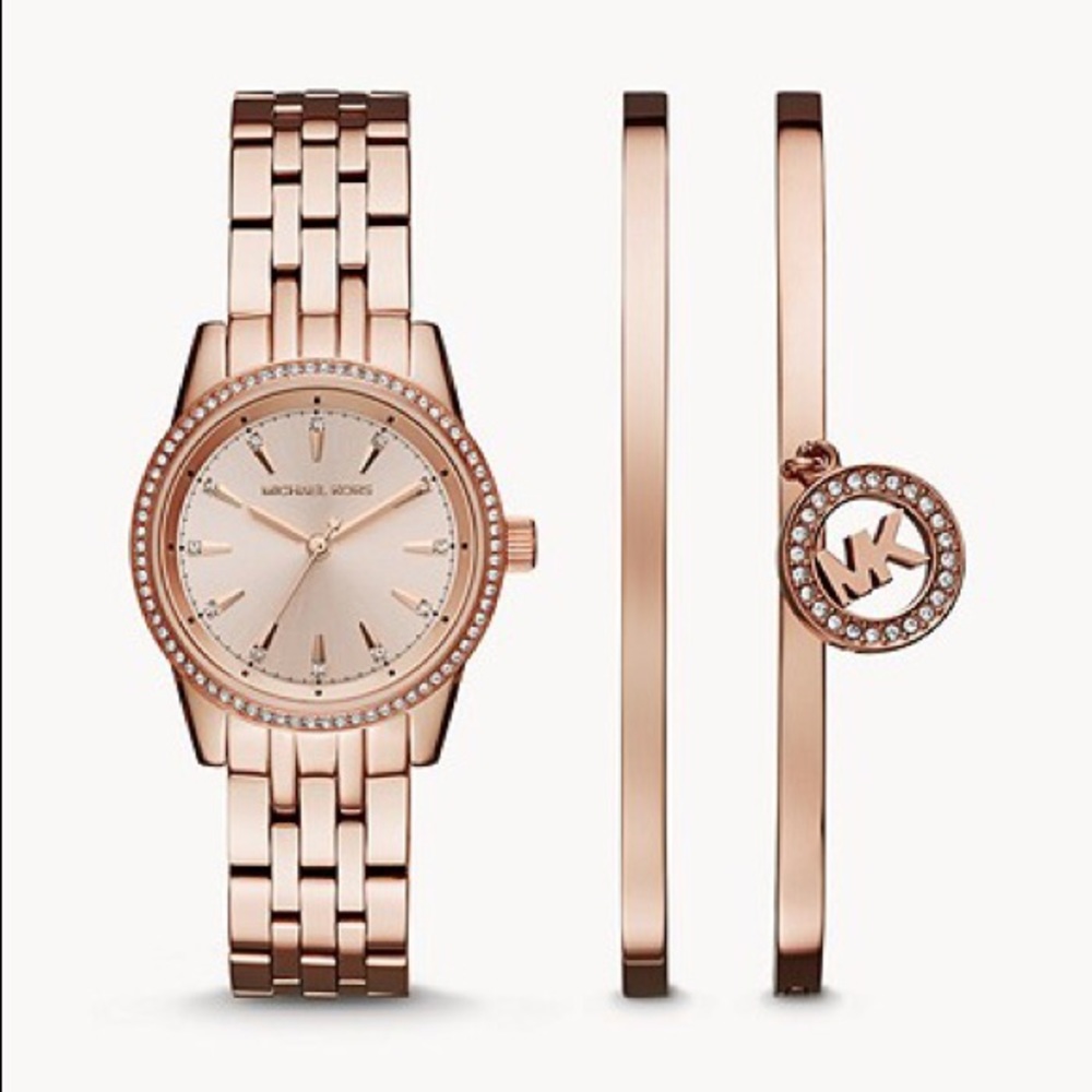 Michael Kors Ritz Rose Three-Hand Rose Gold-Tone - Picture 12 of 14